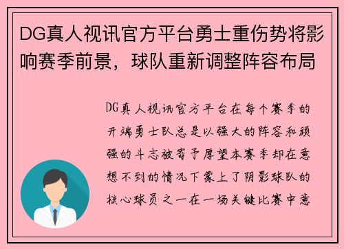 DG真人视讯官方平台勇士重伤势将影响赛季前景，球队重新调整阵容布局 - 副本